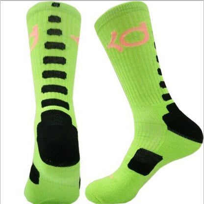 2016 candly color solid Elastic high quality cotton basketball big size sox Professional