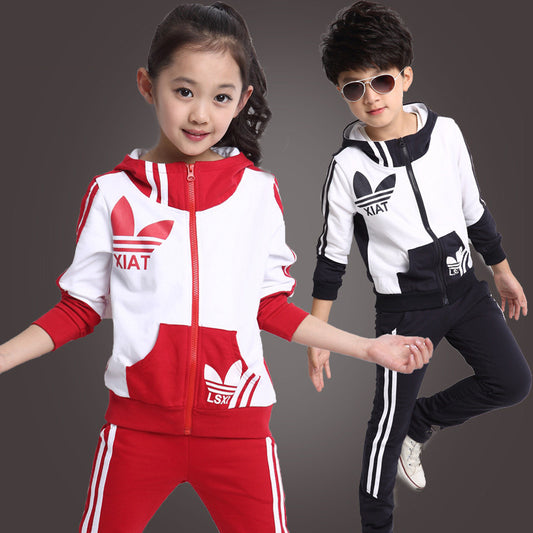 2016 spring new fall and winter clothes children's clothing girls sports suit
