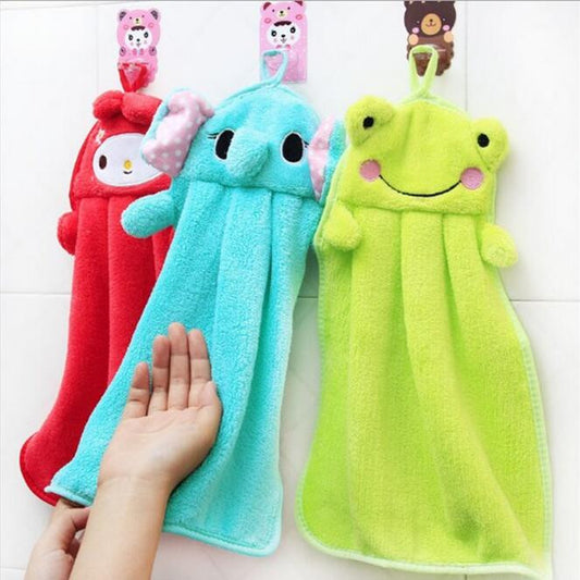 Cute Animal Microfiber Kids Children Cartoon Absorbent Hand Dry Towel Lovely