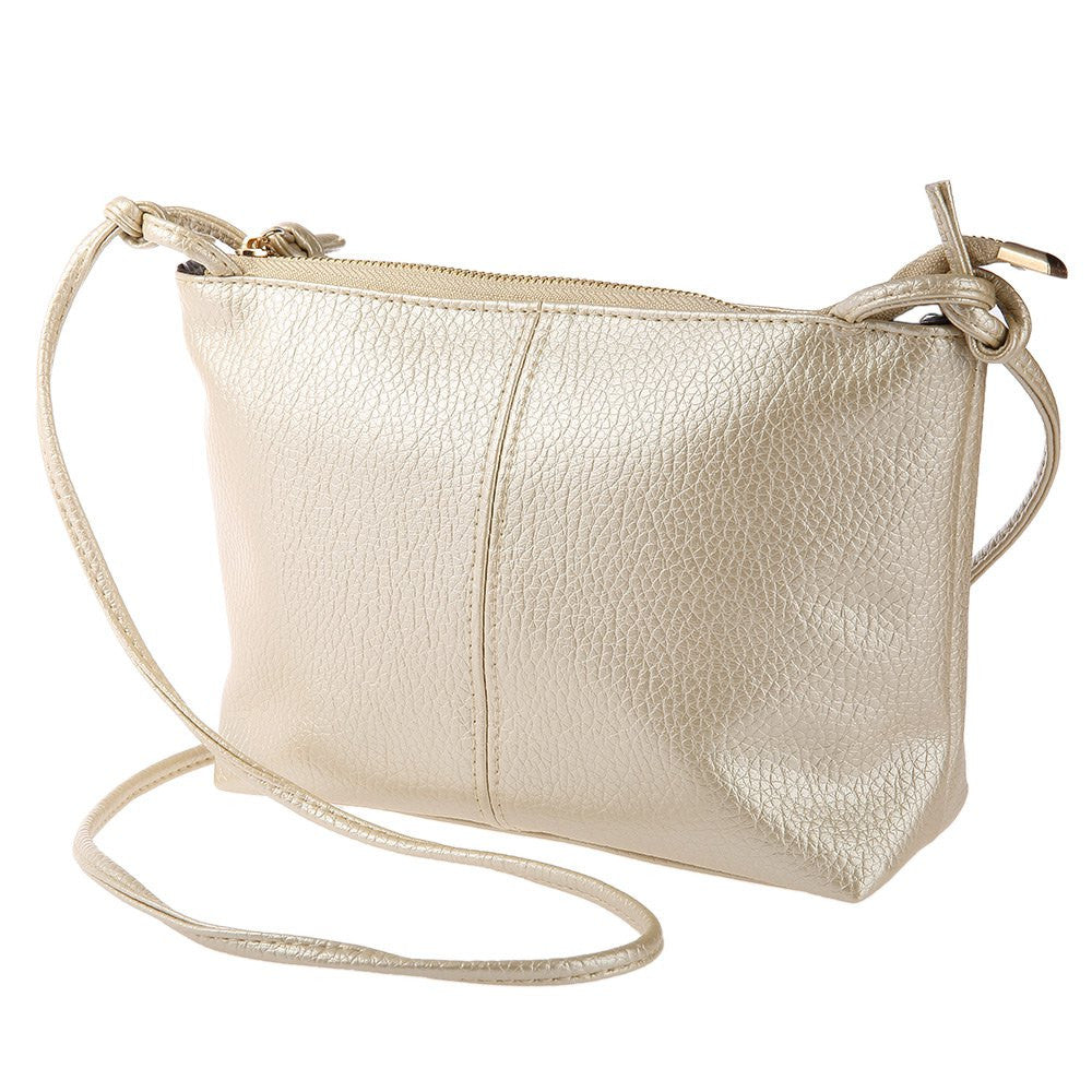 PU Leather Bag Women's Messenger Bags Satchel Purse Ladies Retro Solid Color - Shopy Max