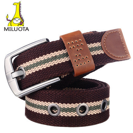 [MILUOTA] 2014 canvas pin buckle belt unisex military belt Army tactical fashion