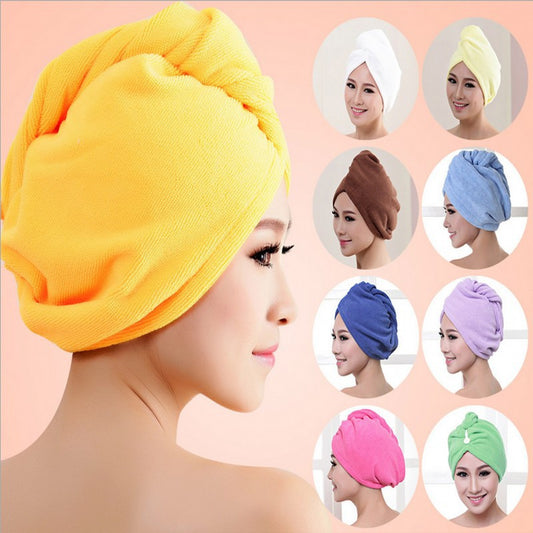 Lady Turban microfiber fabric thickening dry hair hat super