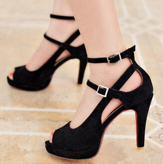 Big Size 32-43 Fashion Party Red Sole Shoes Woman Sexy Red Bottom High