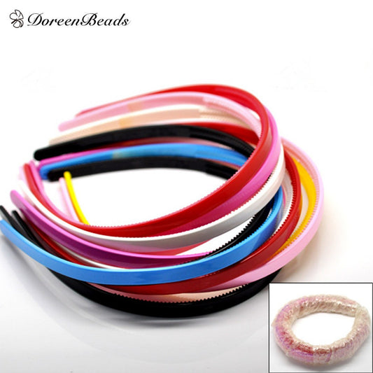 Free Shipping! Mixed Randomly Plastic Teeth Hair Band Headbands 8mm wide - Shopy Max