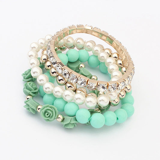New Sweet Multilayer Elastic Bracelet