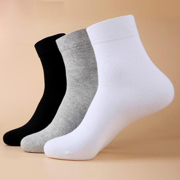 1 Pairs Free shipping Classic black white gray solid color socks Fashion brand quality sports men's socks casual socks for men - Shopy Max