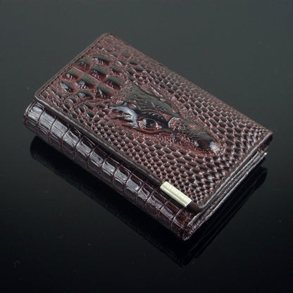 Free shipping Genuine leather women mini wallets , Crocodile 3D mini purse wholesale 2014 new fashion woman card holder wallets - Shopy Max