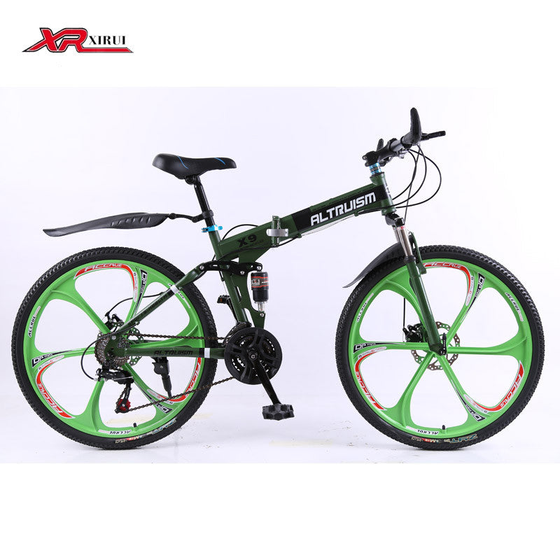 Altruism X9 Folding bicycles for men 21 speed 26 inch steel mountain bike - Shopy Max