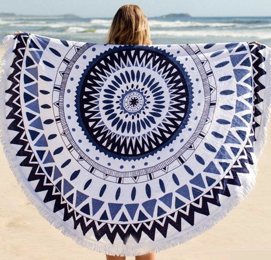 2016 New 150cm Microfiber Reactive Printing Round /Circle Beach Towels