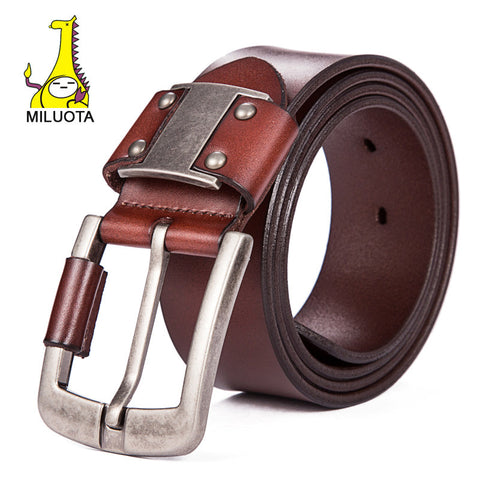 [MILUOTA] 2016 Luxury Strap Male Genuine Leather Belts for Men Fashion Brand