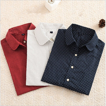 Hot Sale Women Polka Dot Shirt