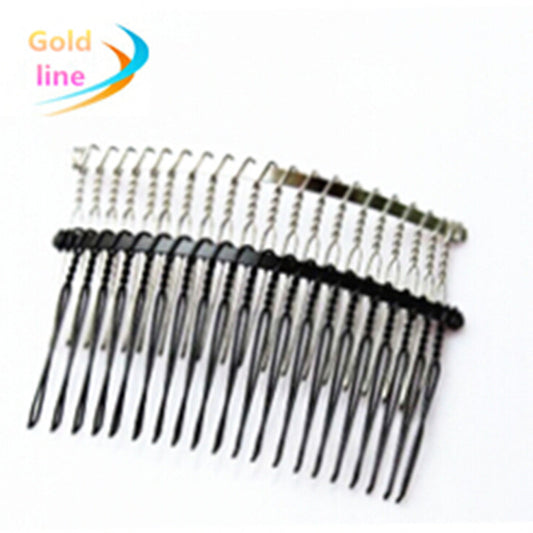 Free Shipping 20 pcs 20Teeth Black /Gold /Rhodium Metal Hair