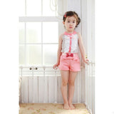 Hot summer style baby girl kids clothes bow princess clothing set baby girls clothes children