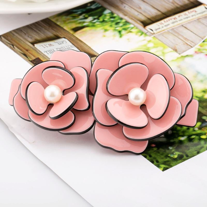 2016 Chaplet High Quality Rhinestone Hair Accessories Barrettes Pearls Jewelry Flower Top Clip Women