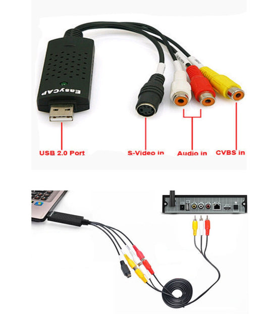 2016 update Capture Card Video USB 2.0 VHS to DVD Adapter Converter