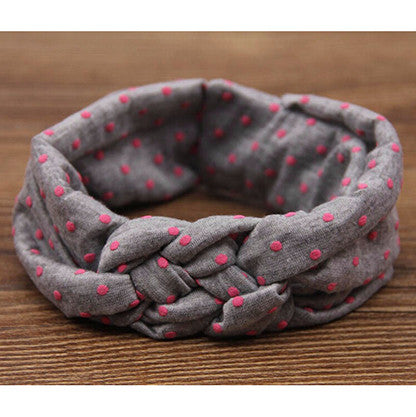 1 pieces Baby Printing Knot Hair Band Baby Girls Headband Ribbon Elasticity - Shopy Max