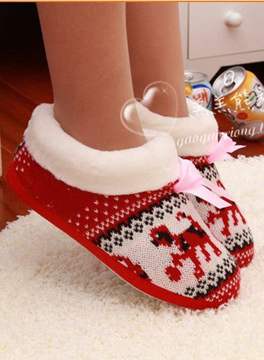 Russian Warm Cashmere Home Woman Slippers/Shoes Autumn Floor Home Shoes Christmas Gift Pantufa chinelo Free Size - Shopy Max