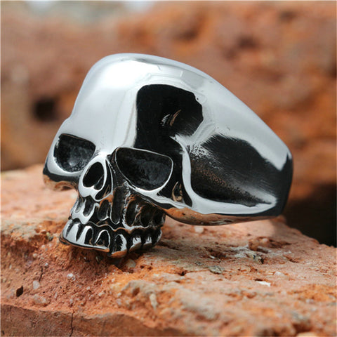 1pc Lastest Design !!  Hot Mens Boy Skull Head Ring 316L Stainless Steel Punk Style Ring
