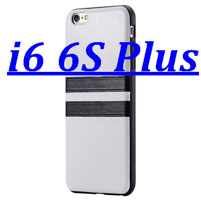 i6 /6s /Plus Soft PU Leather Stylish White Line TPU Cover for Apple iPhone 6 /6s for iPhone 6 Plus /6s Plus Back Protective Bags - Shopy Max