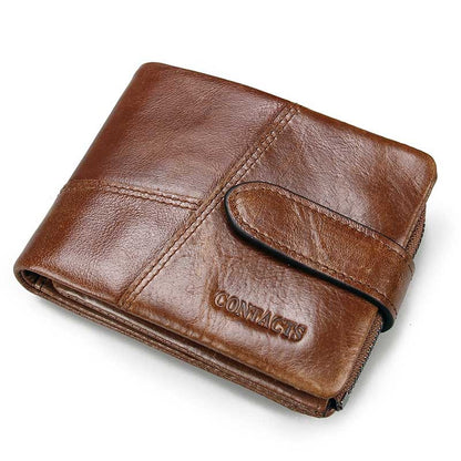 Classical Retro luxury Genuine Leather Women Men Wallets High Quality