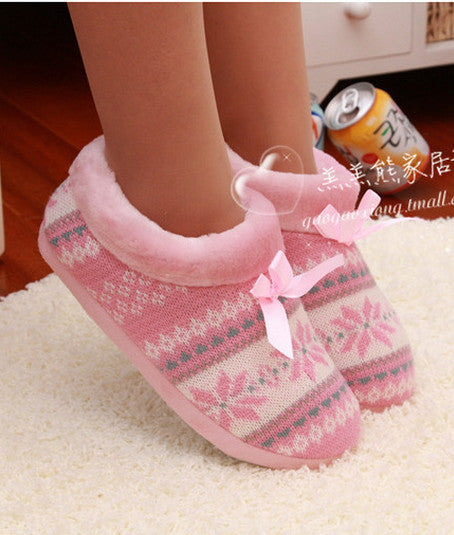 Russian Warm Cashmere Home Woman Slippers/Shoes Autumn Floor Home Shoes Christmas Gift Pantufa chinelo Free Size - Shopy Max