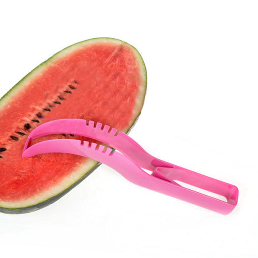 New Practical Kitchen Tool Watermelon Plastic Knife Cutter Slicer Corer Server Scoop Good