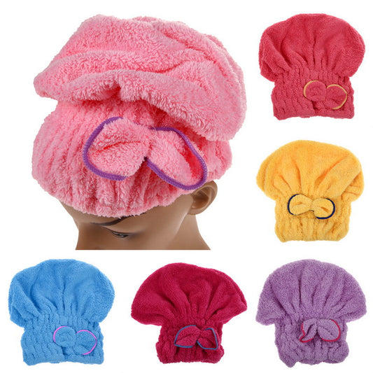 ASLT Womens Girls Lady's Magic Home Textile Microfiber Hair Turban Quickly Dry Hair Hat - Shopy Max