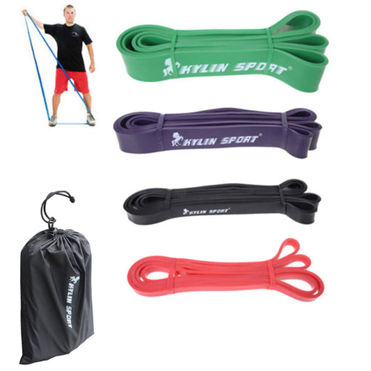 Set of 4 Natural latex 41" Strength Resistance Bands Loop Fitness - Shopy Max