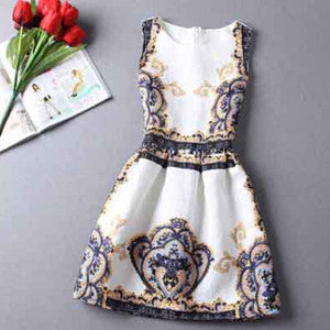 New Printing A-Line Women Casual Dress