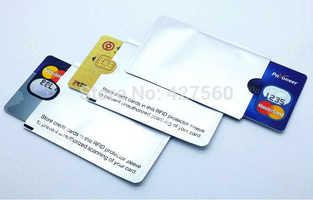 RFID Shielded Sleeve  Card Blocking 13.56mhz IC card Protection NFC security card prevent unauthorized scanning - Shopy Max