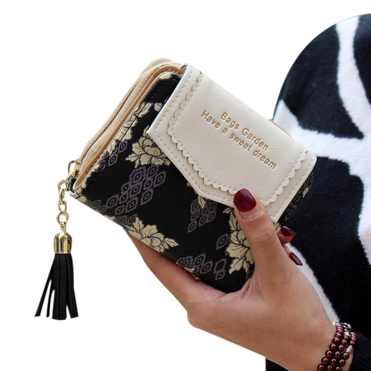 Excellent Quality Womens Wallet Leather Vintage Womens Bifold Money Bag Card Holder