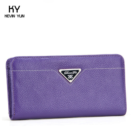 2016 fashion designer brand wallet genuine leather purse long women