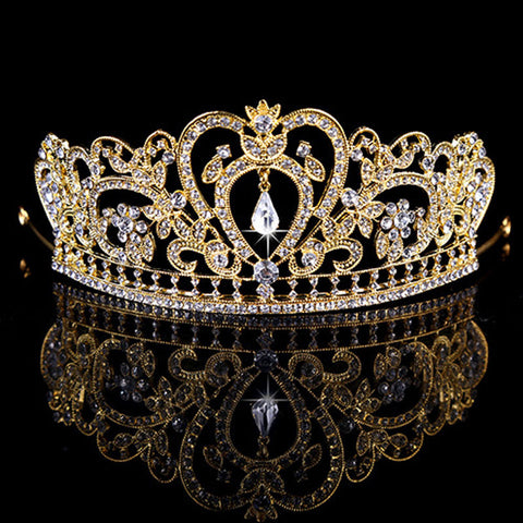 2016 New Gold Silver Bridal Tiaras Crowns Crystal Rhinestone Pageant Bridal Wedding Accessories Headpiece Headband