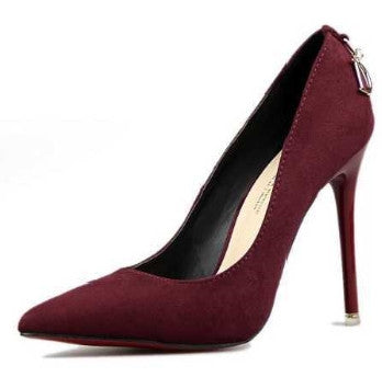 Vintage Sexy Red Bottom Pointed Toe High Heels Women Pumps Shoes