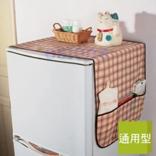 Refrigerator Dust Proof Cover Storage Muti-use Lattice Pouch Organize Bag New - Shopy Max