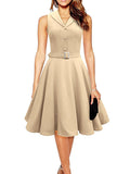 Sisjuly 50s 60s Women Vintage Dresses Summer Elegant  Dress Sleeveless Party Dresses - Shopy Max