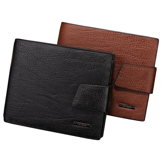 With coin pocket High quality Leather men's Wallets Wholesale purse leather SHORT leather wallets , Best gift , Free Shipping