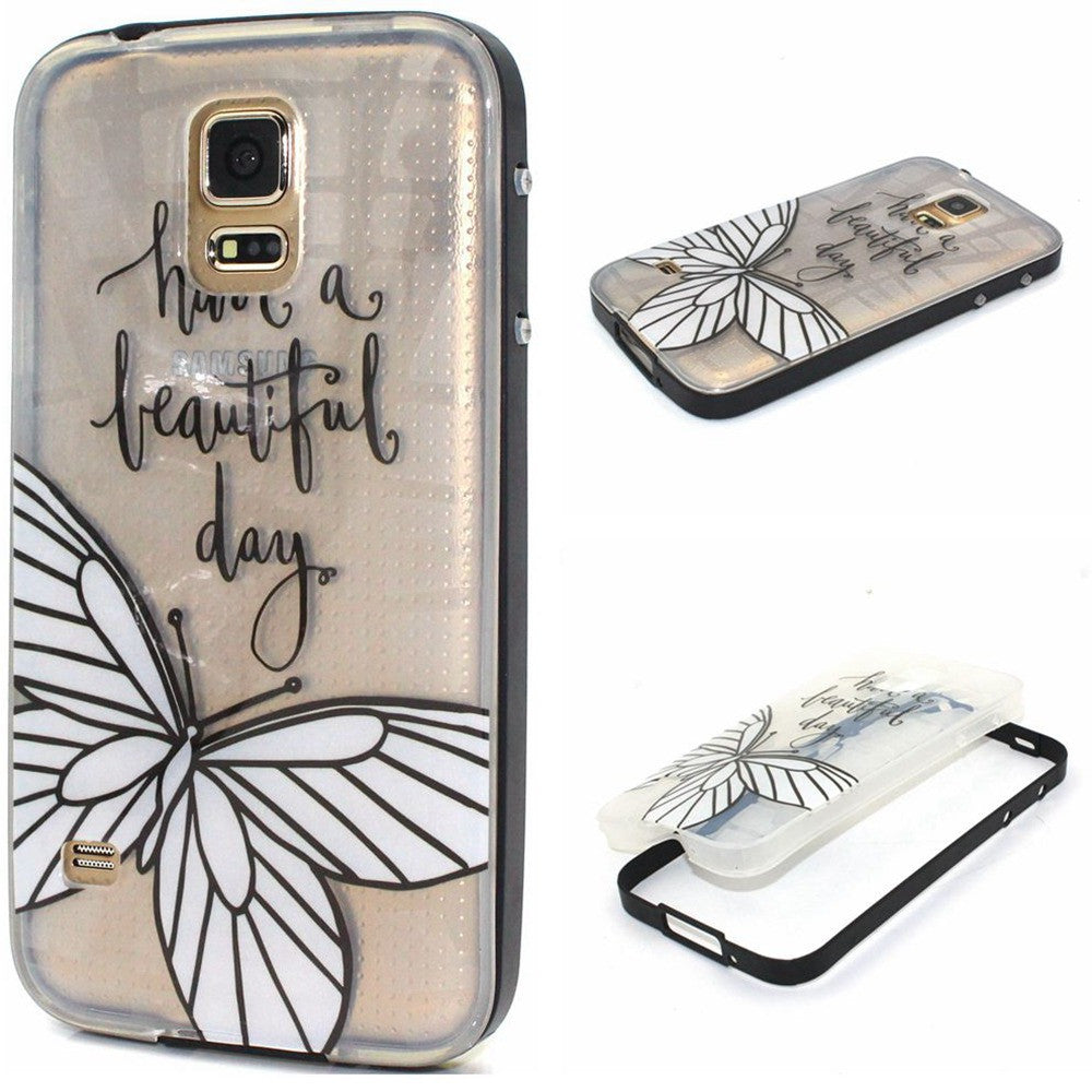 Hybrid Soft TPU Transparent Back Cover & Plastic Frame Cases for  Samsung Galaxy S5 - Shopy Max