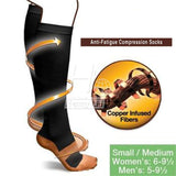 New Miracle Copper Anti-Fatigue Compression Socks Soothe Tired Achy