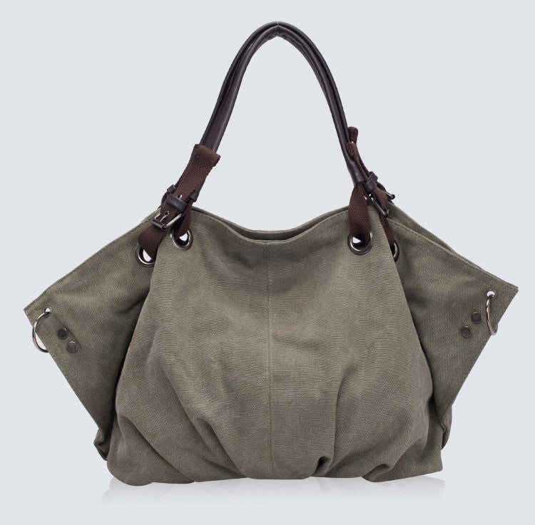High Quality Canvas Women Handbag Casual Large Capacity Hobos Bag Hot Sell Female