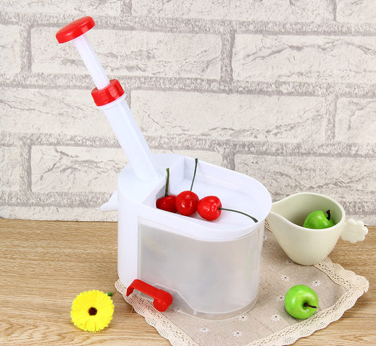 Novelty Super Cherry Pitter Stone Remover Machine Cherry Corer With Container Kitchen Tool worldwide Store - Shopy Max