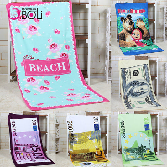 Fashion 70*140cm Hot Sale Absorbent Microfiber Bath Beach Towel Drying Washcloth