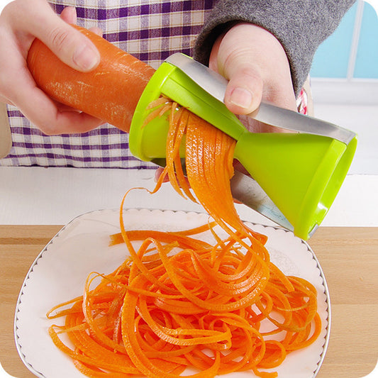 Vegetable Fruit Spiral Shred Process Device Cutter Slicer Peeler Kitchen Tool Slicer julienne cutter black/green