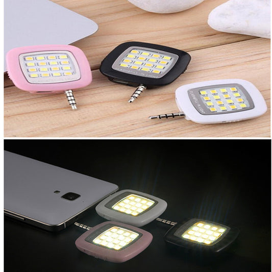 IBLAZR 16 Smartphone LED Flash Fill Light Camera Selfie Using For iPhone iPad Samsung Sony HTC LG IOS 6.0 Android 4.0 WP8.0 200pcs/lot - Shopy Max