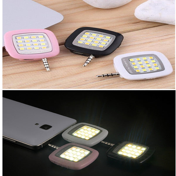 IBLAZR 16 Smartphone LED Flash Fill Light Camera Selfie Using For iPhone iPad Samsung Sony HTC LG IOS 6.0 Android 4.0 WP8.0 200pcs/lot - Shopy Max