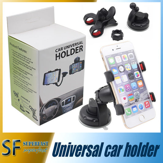 For Iphone 6 Universal Car Holder 360 degree rotation car Holder Cupule Black For Smart Phone PDS GPS PSP Camera Recoder With Retail Box