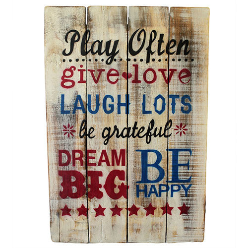 Rough Wooden Sign - Play Often - Shopy Max