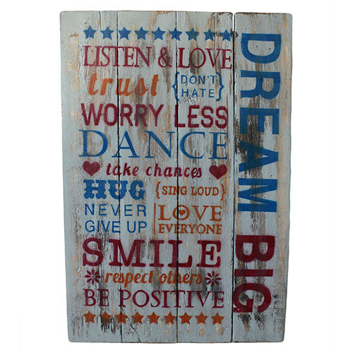 Rough Wooden Sign - Dream Big - Shopy Max