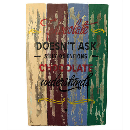 Rough Wooden Sign - Chocolate - Shopy Max