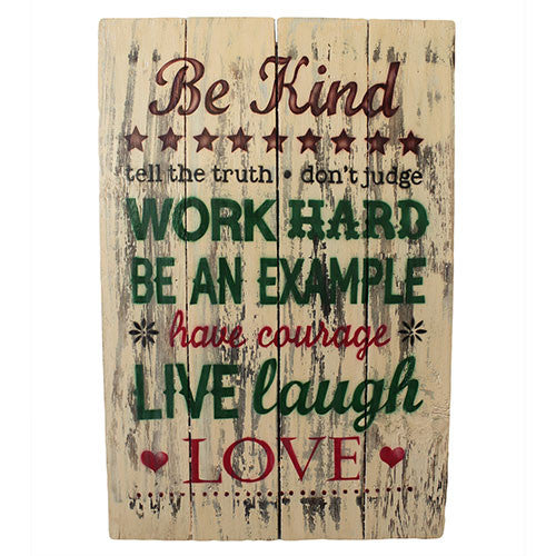 Rough Wooden Sign - Be Kind - Shopy Max